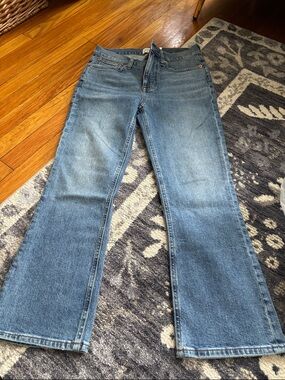 J. Crew Mid Wash Blue Flare Jeans